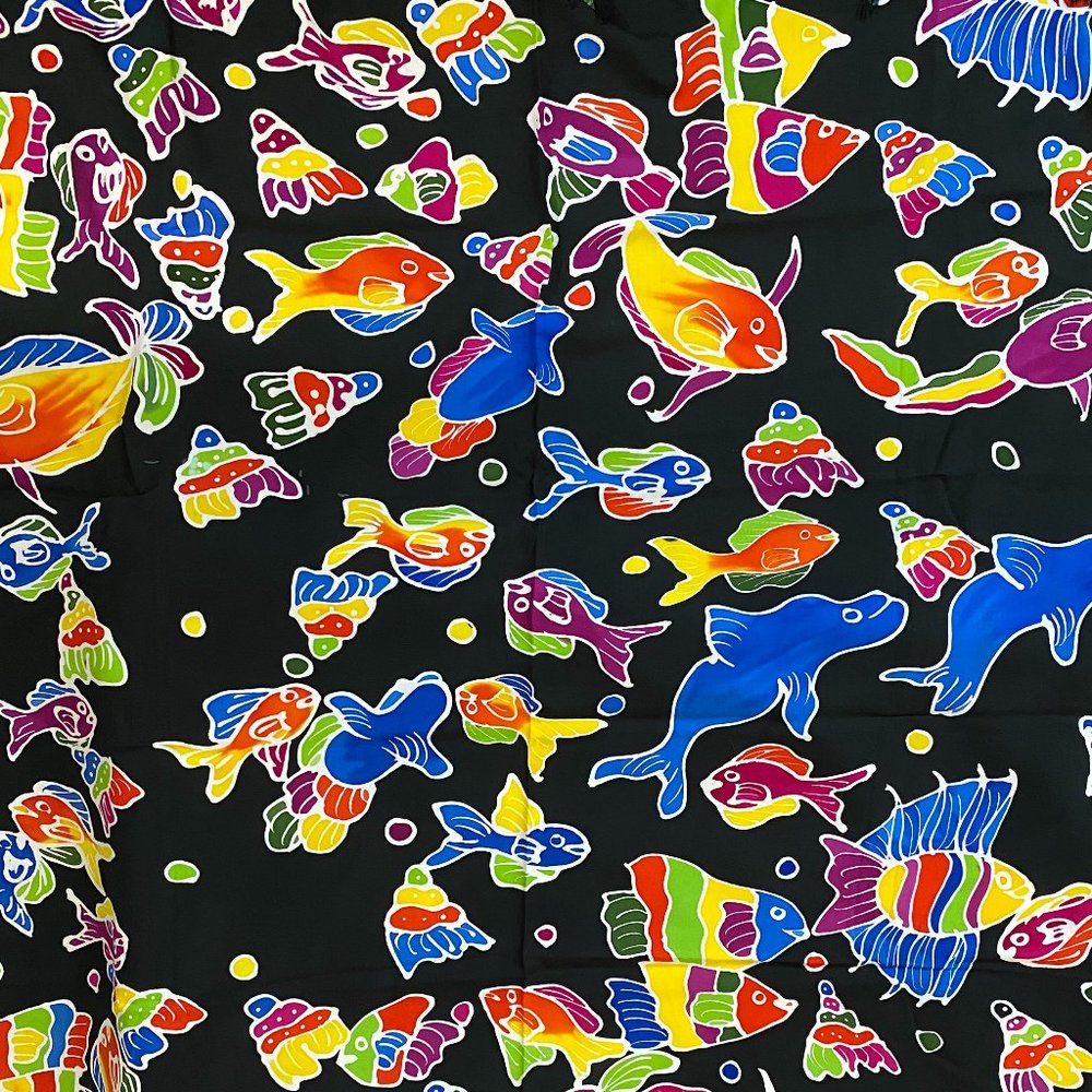 Black and Rainbow Sarong